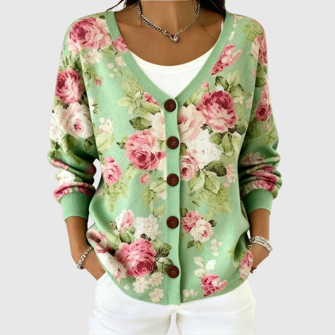 Darlene™ | Tidy-Neckline Button Cardigan