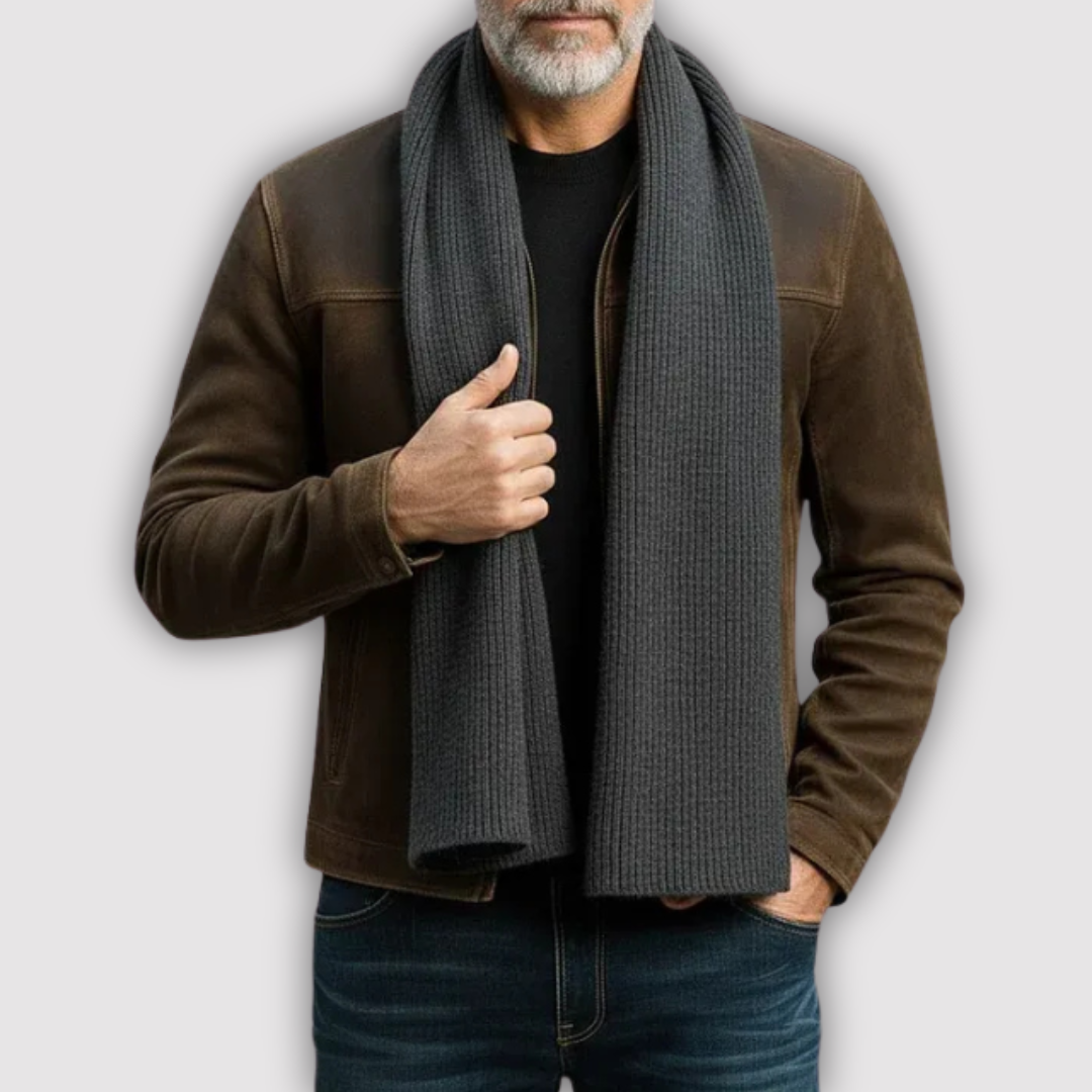 Michael Sydney men's smooth-finish jacket, front view