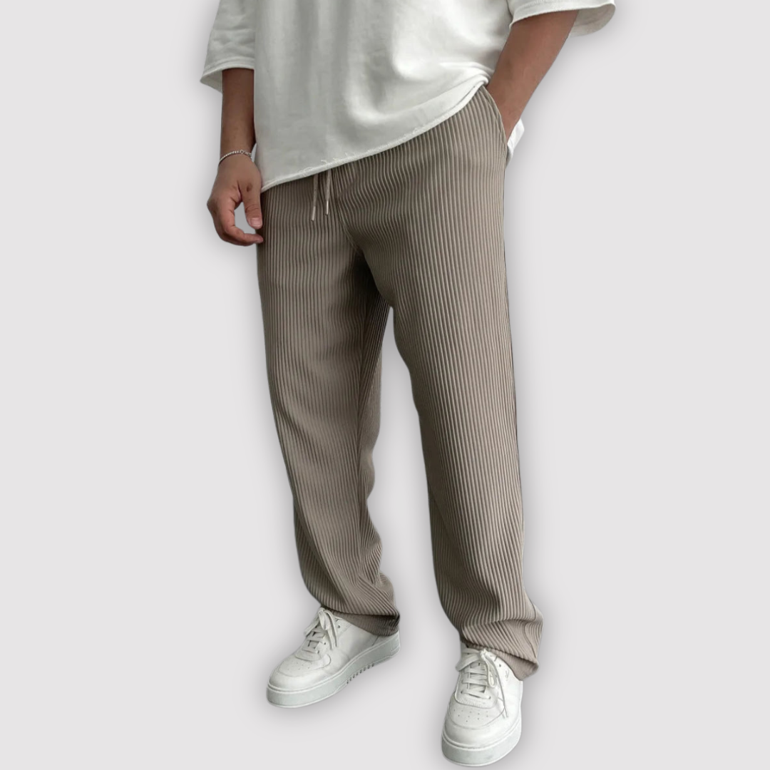 Michael Sydney men's ribbed pants, front view