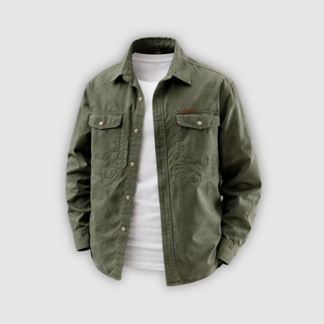 Michael Sydney men's shirt with chest pockets, front view