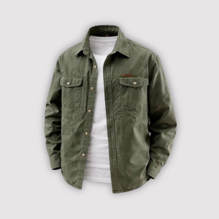 Michael Sydney men's shirt with chest pockets, front view