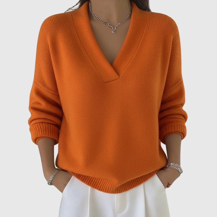 Olivia™ | Relaxed V-Neck Jumper