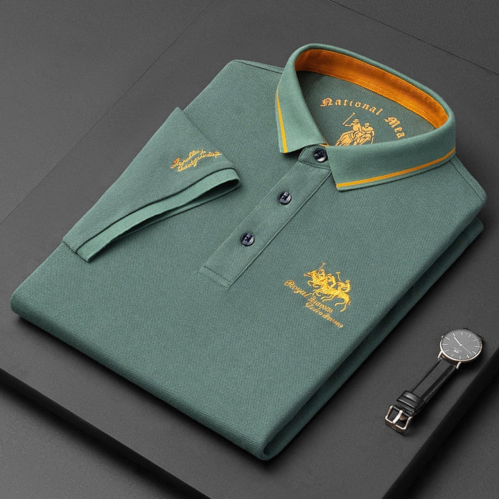 Michael Sydney men's slim-fit polo shirt, front view