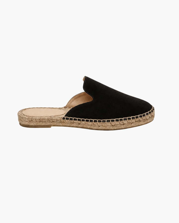 Michael Sydney men's summer mules in black, front view