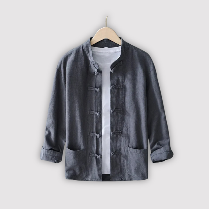 Michael Sydney men's airy long sleeve shirt, front view