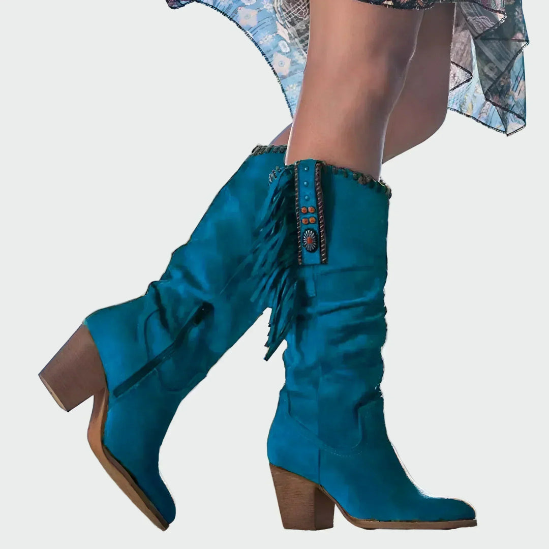 Caroline™ | Boho Western Knee Boots