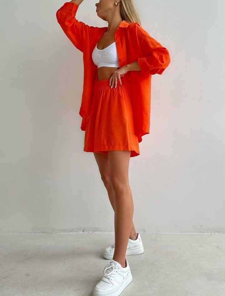 Kathleen™ | Oversized Shirt & Shorts Set