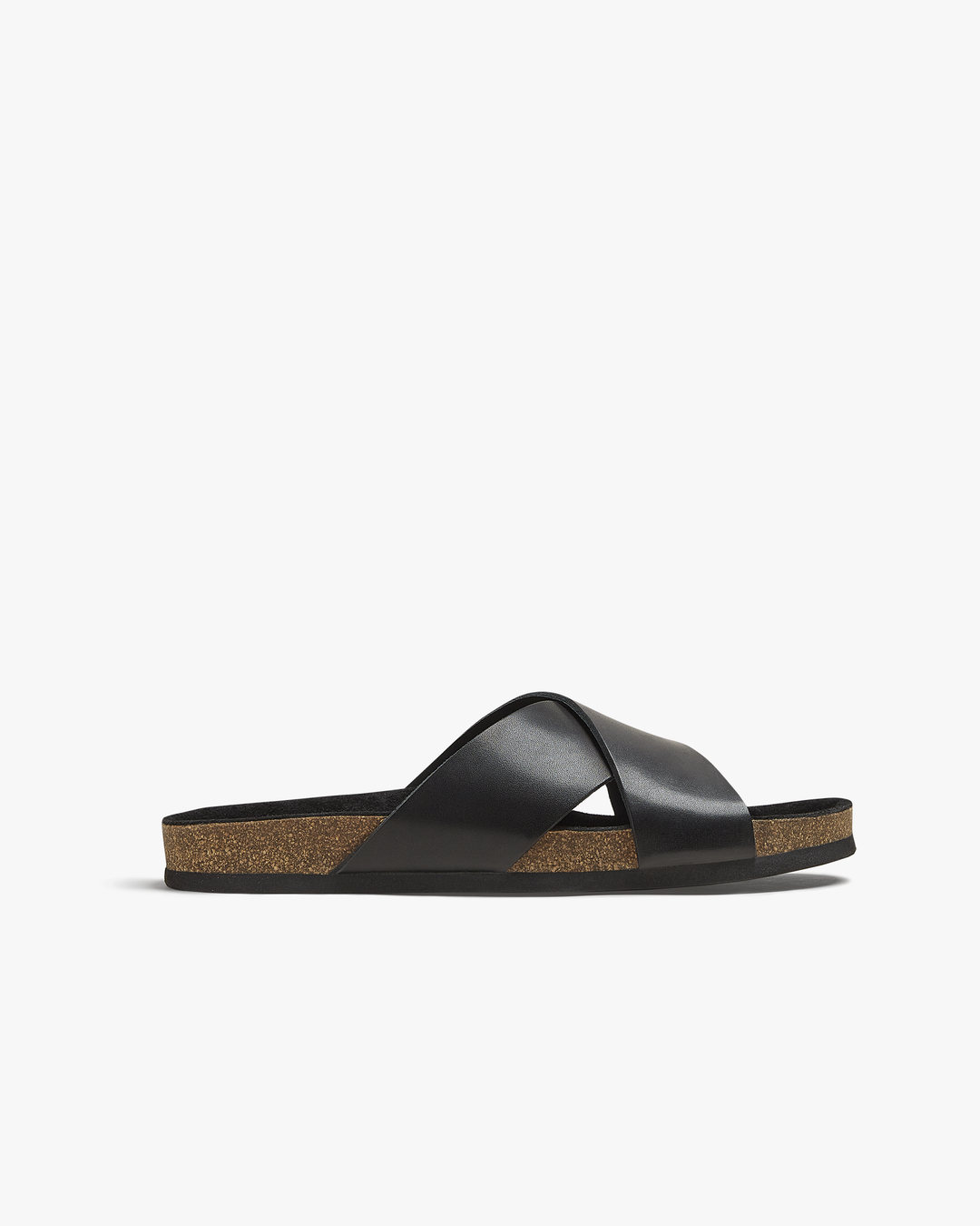 Michael Sydney men's black sandal, front view