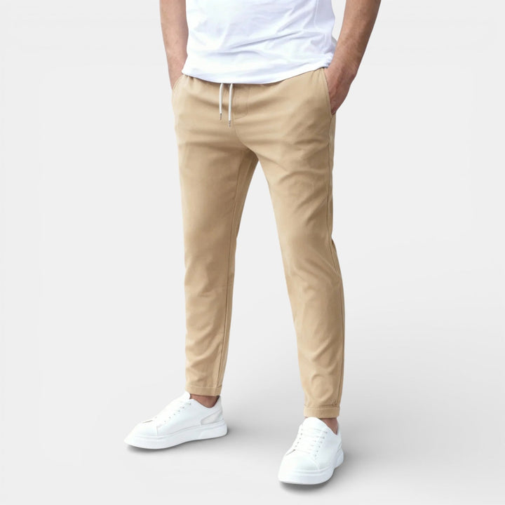 Michael Sydney men's drawstring pants, front view