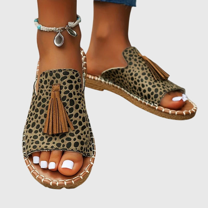 Lindsay™ | Boho Tassel Slides