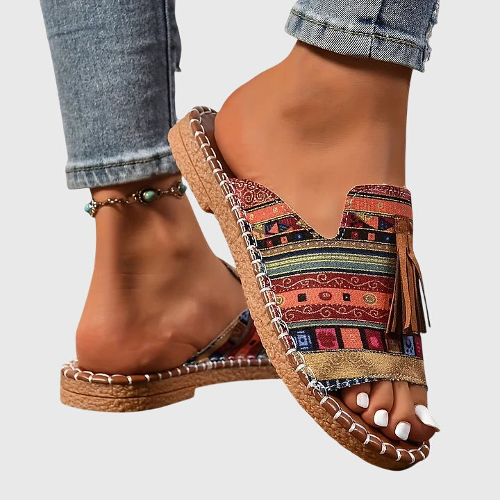 Lindsay™ | Boho Tassel Slides