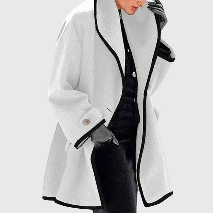Laurie™ | Contrast Trim Swing Jacket