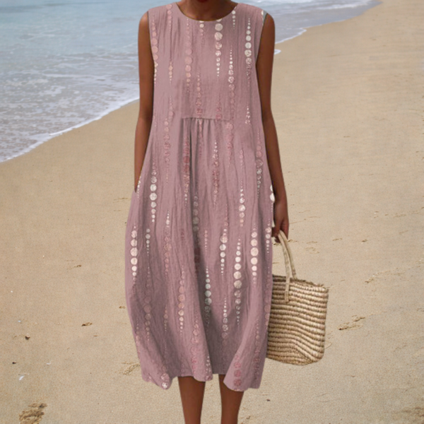 Pamela™ | Sleeveless Printed Summer Dress