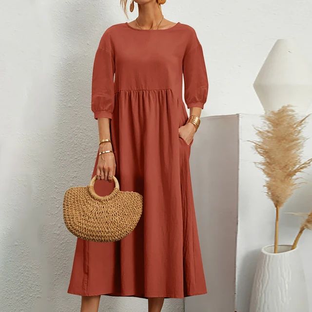 Barbara™ | Fitted Waist Midi Dress
