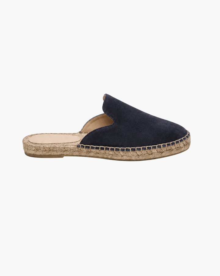 Michael Sydney men's summer mules in navy, front view