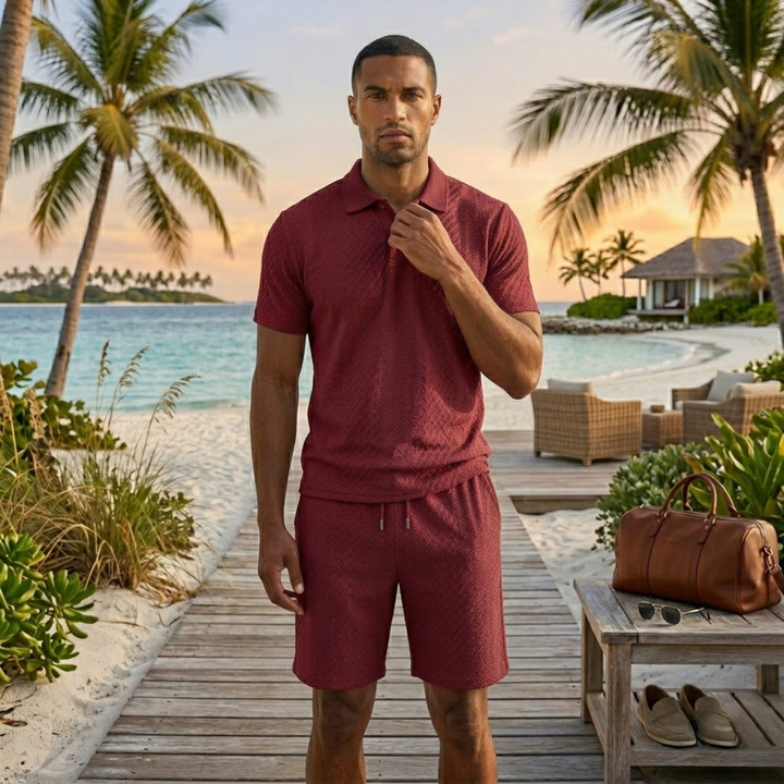 Michael Sydney men's summer set, front view
