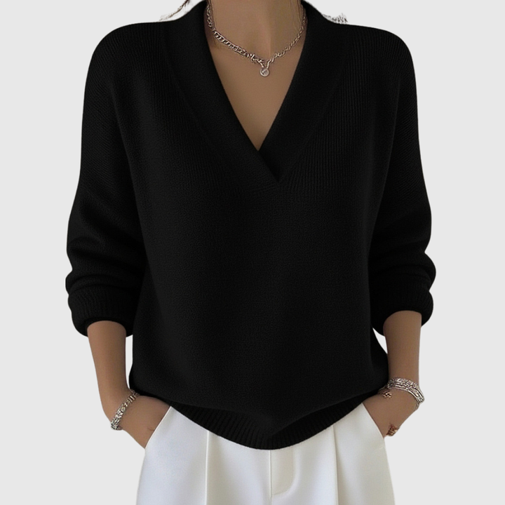 Olivia™ | Relaxed V-Neck Jumper