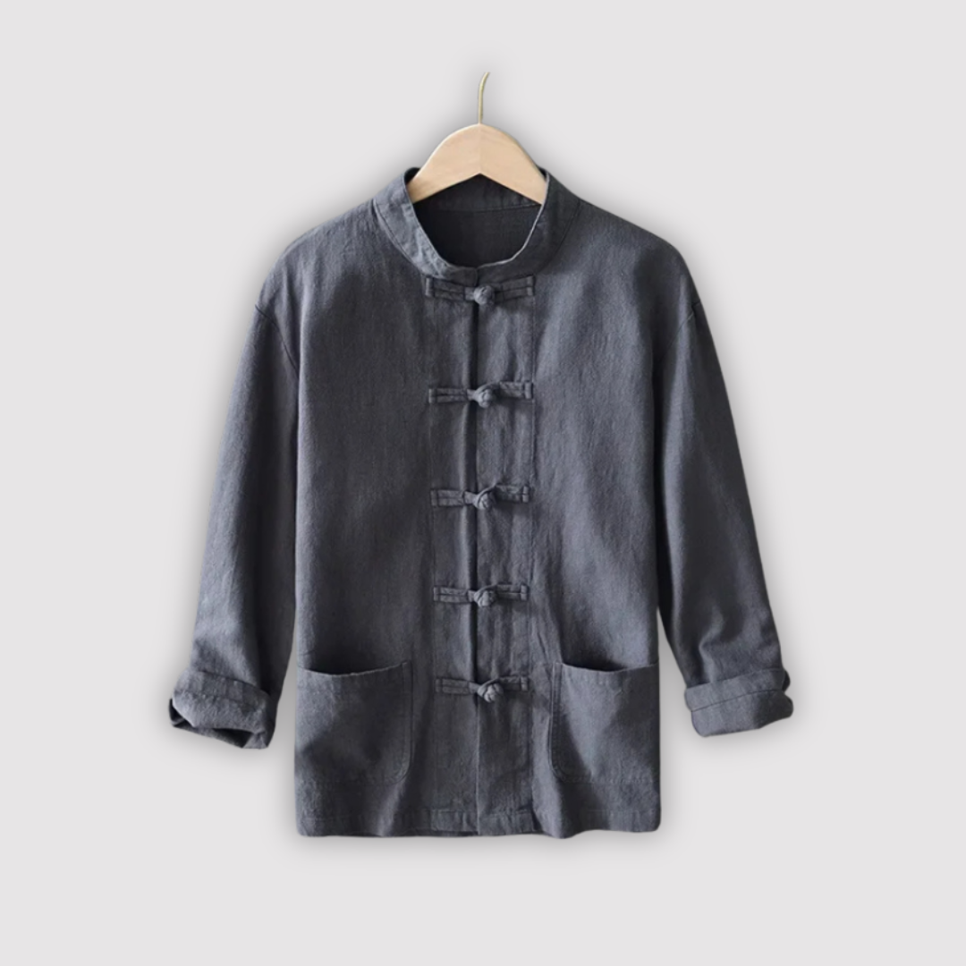 Michael Sydney men's airy long sleeve shirt, front view
