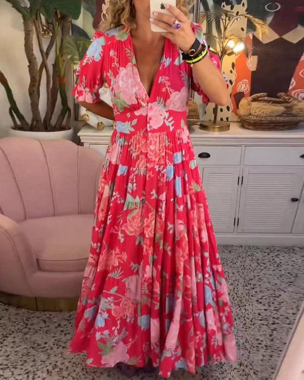 Dawn™ | Bold Floral Maxi Dress