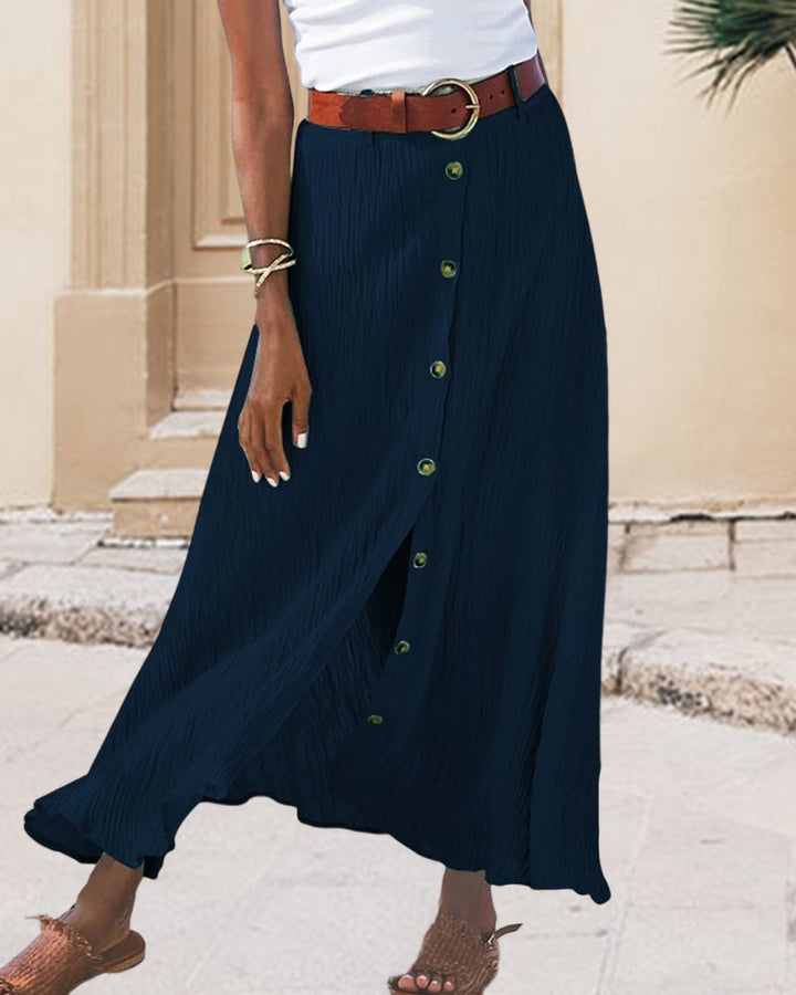 Rosalie™ | Flowing Button Skirt