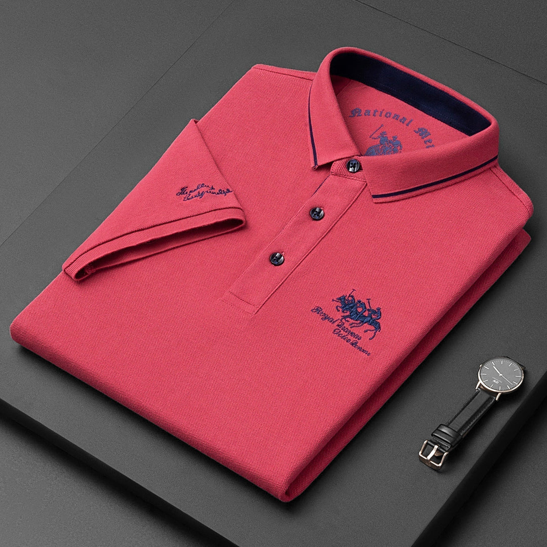 Michael Sydney men's slim-fit polo shirt, front view