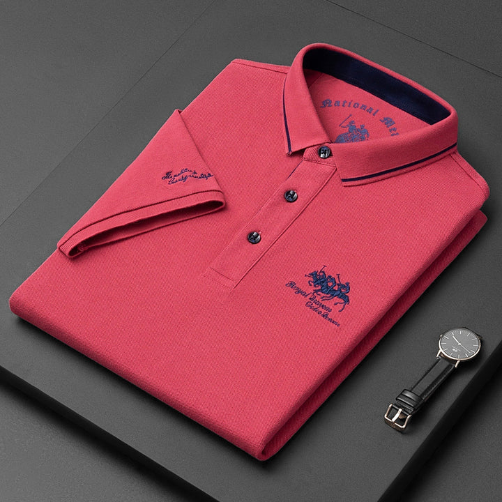 Michael Sydney men's slim-fit polo shirt, front view
