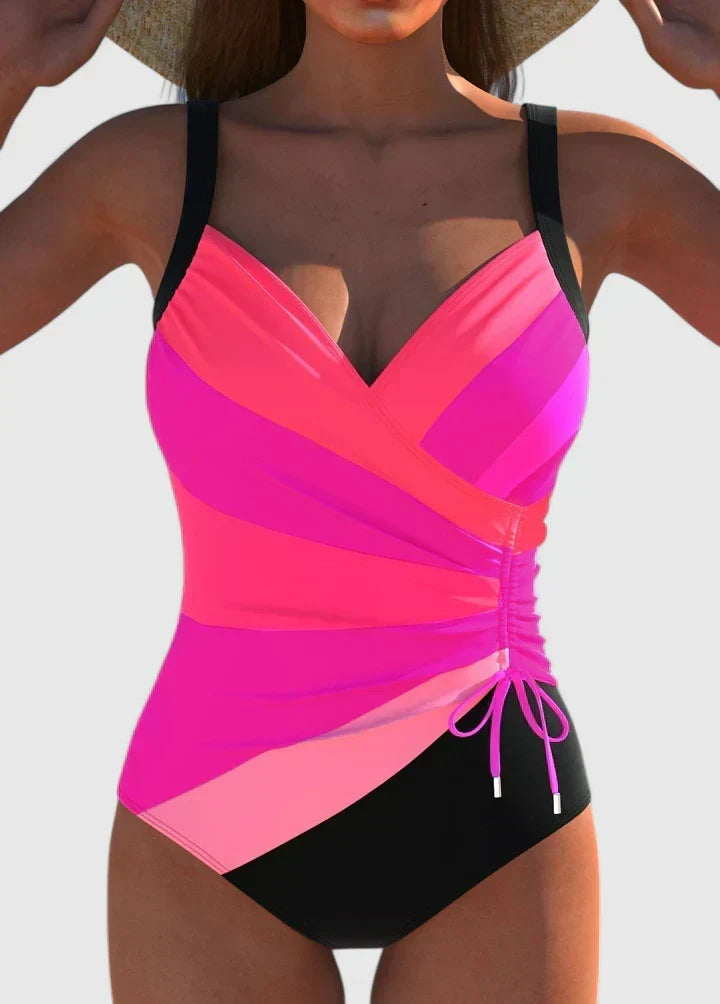 Carys™ | Striped Wrap Swimsuit