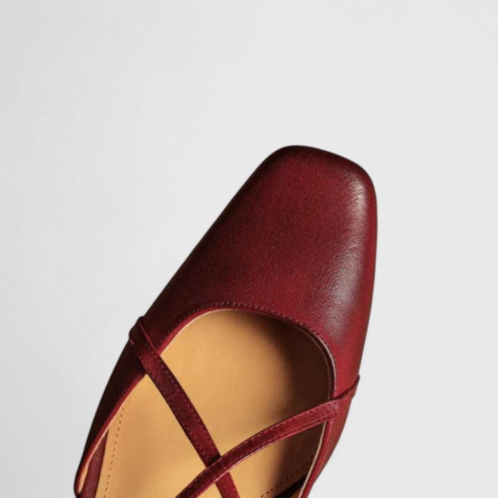 Nicole™ | Cross Strap Slingback Flats