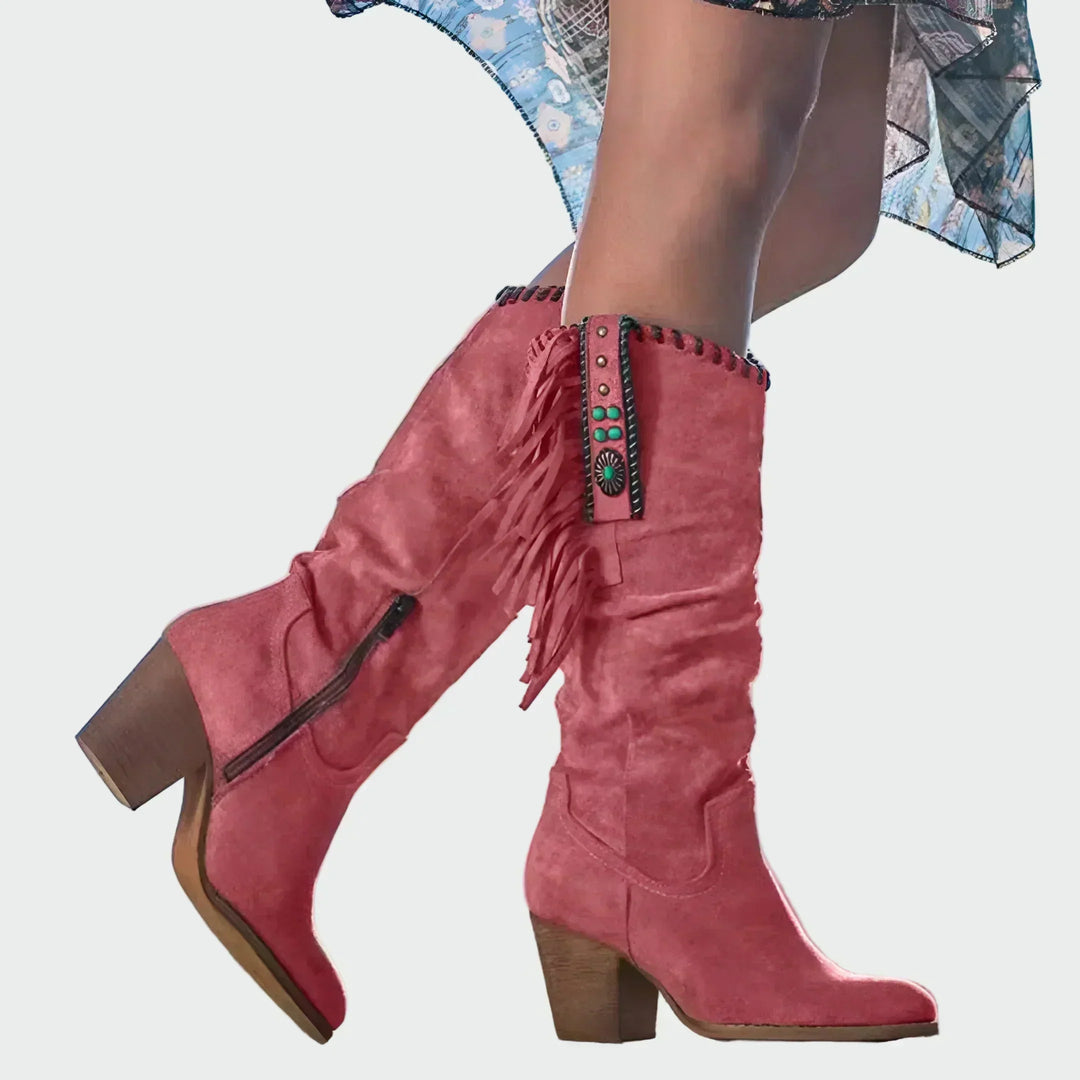 Caroline™ | Boho Western Knee Boots