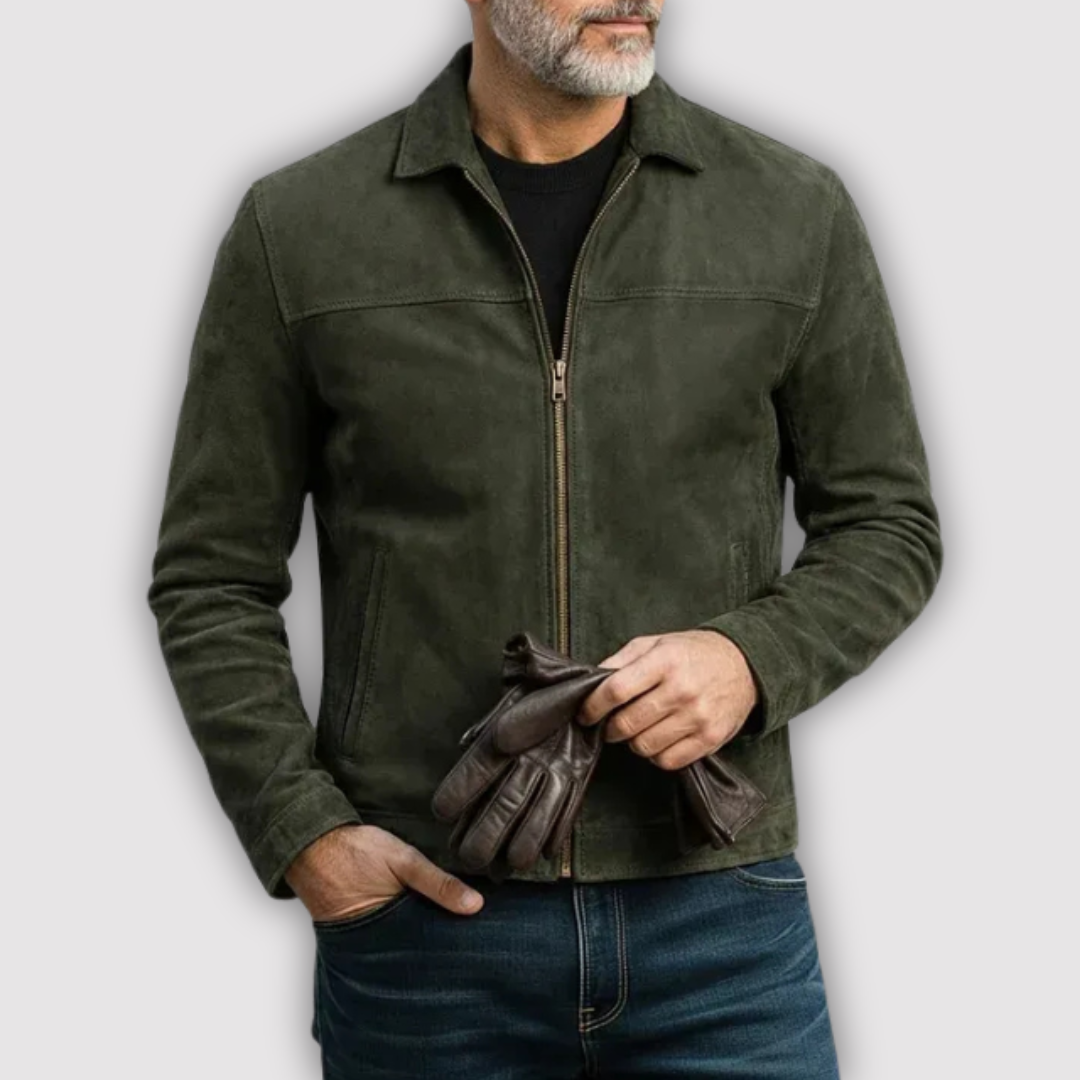Michael Sydney men's smooth-finish jacket, front view