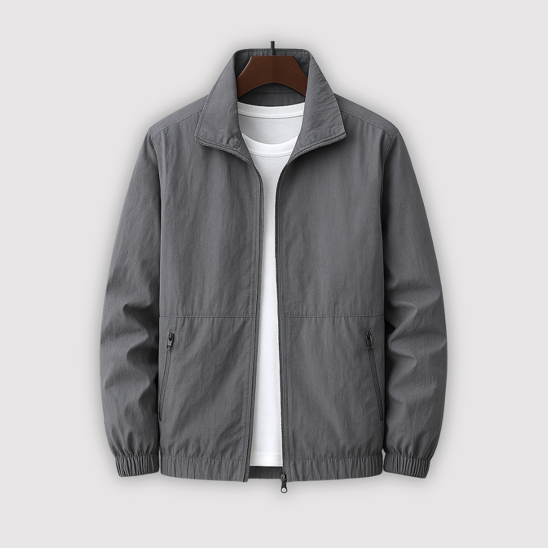 Michael Sydney men's zip-up jacket, front view
