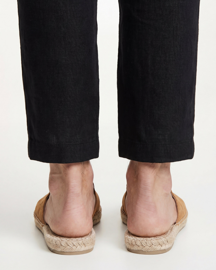 Michael Sydney men's summer mules in camel, front view
