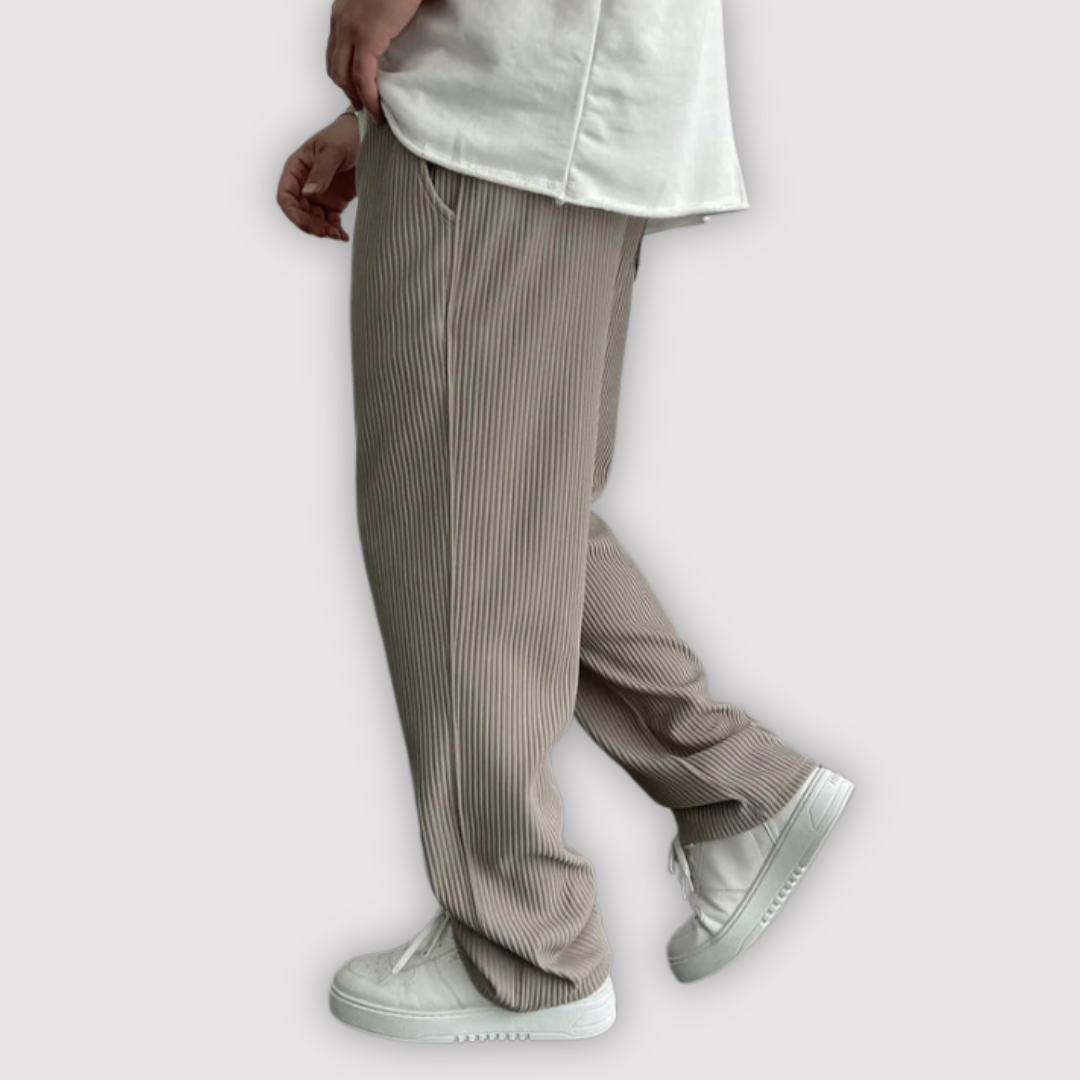 Michael Sydney men's ribbed pants, front view