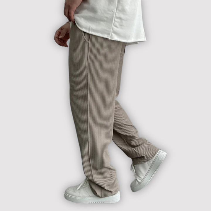 Michael Sydney men's ribbed pants, front view