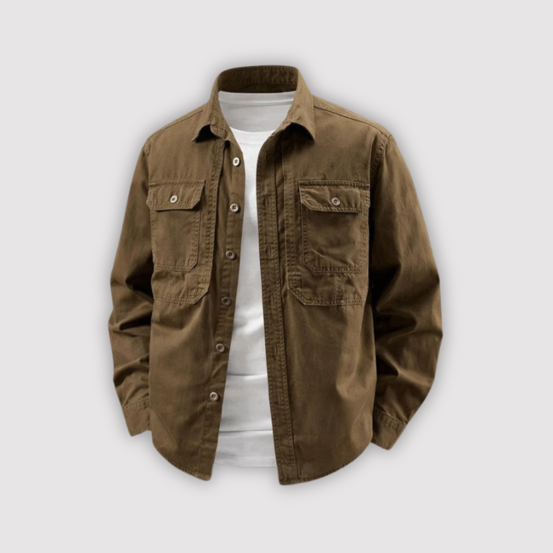Michael Sydney men's shirt with chest pockets, front view