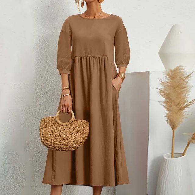 Barbara™ | Fitted Waist Midi Dress