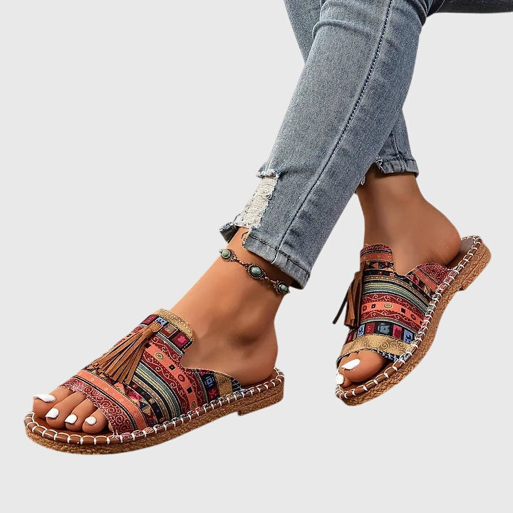 Lindsay™ | Boho Tassel Slides