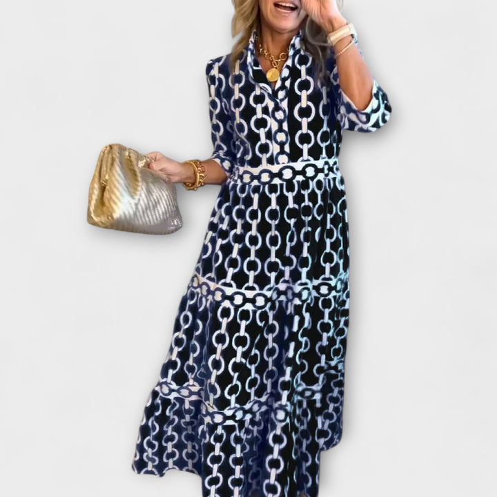 Cleo™ | Chain Print Midi Dress