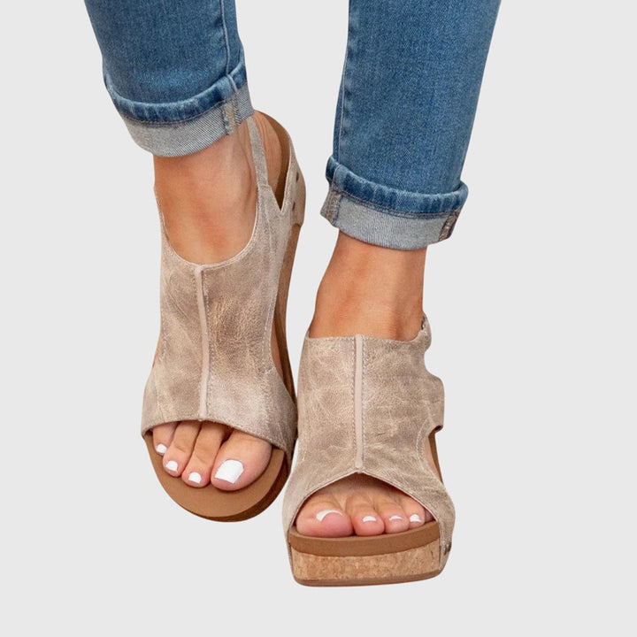 Jasmine™ | Cork Wedge Sandals