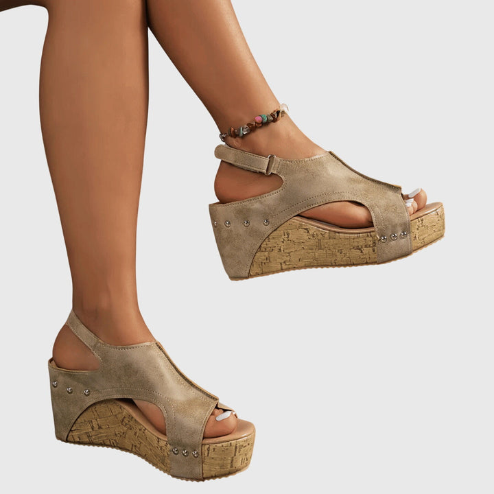 Margot™ | Studded Wedge Sandals