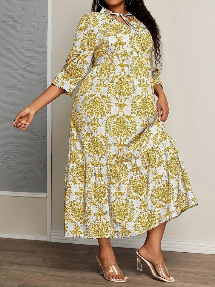 Melanie™ | Mosaic Print Maxi Dress