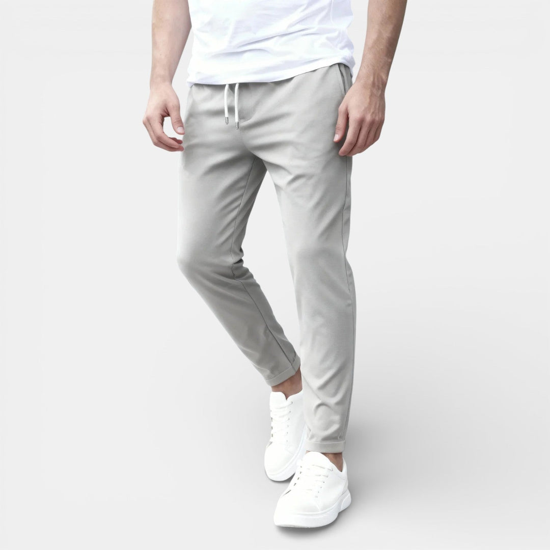 Michael Sydney men's drawstring pants, front view