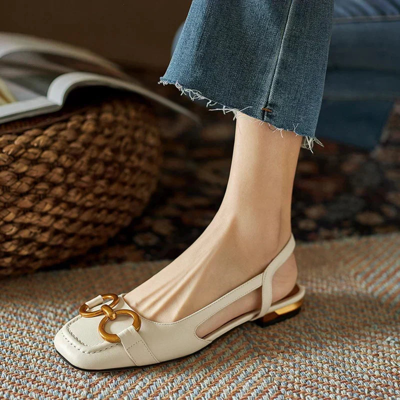 Ruth™ | Square-Toe Buckle Flats