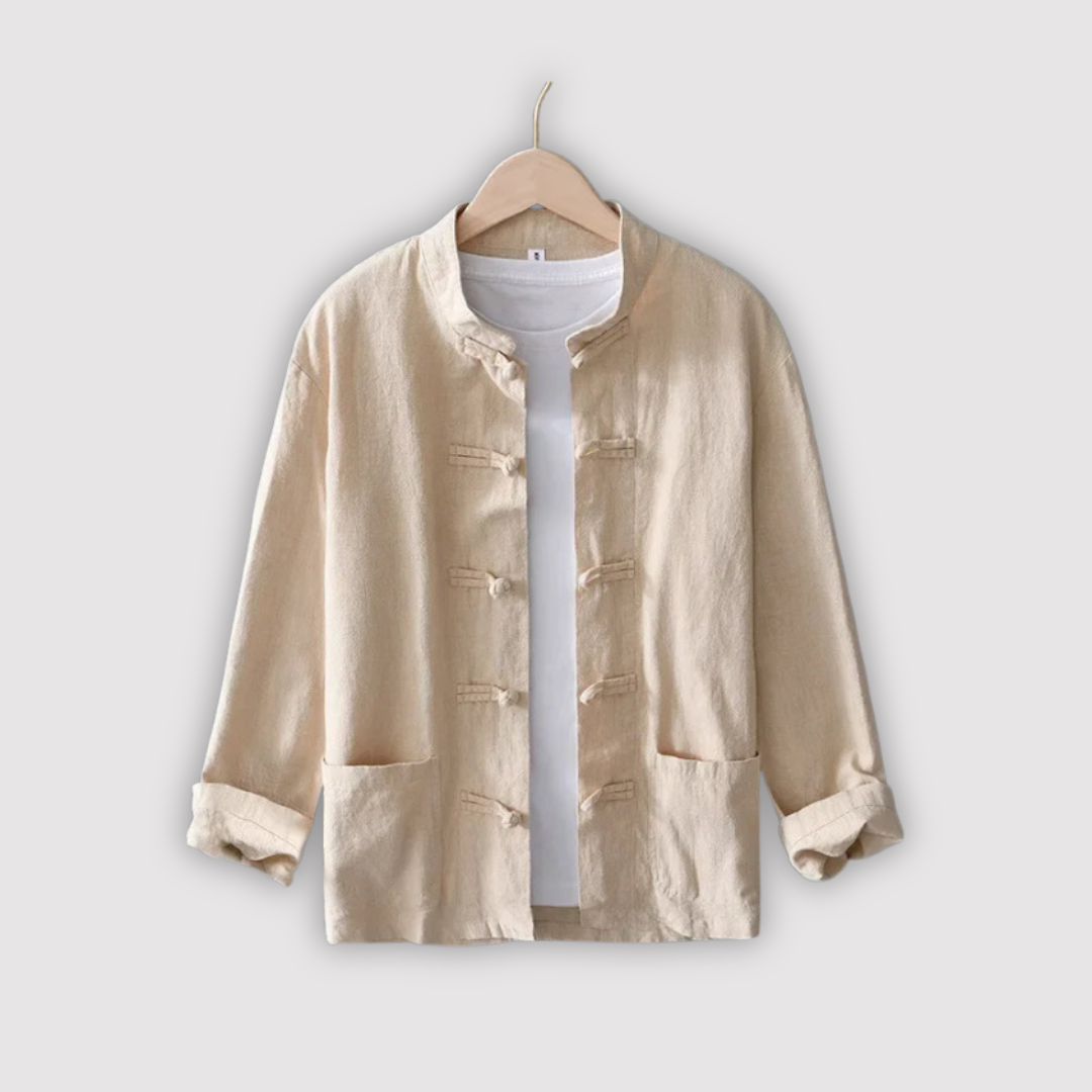 Michael Sydney men's airy long sleeve shirt, front view