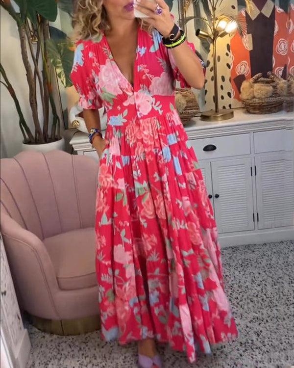 Dawn™ | Bold Floral Maxi Dress