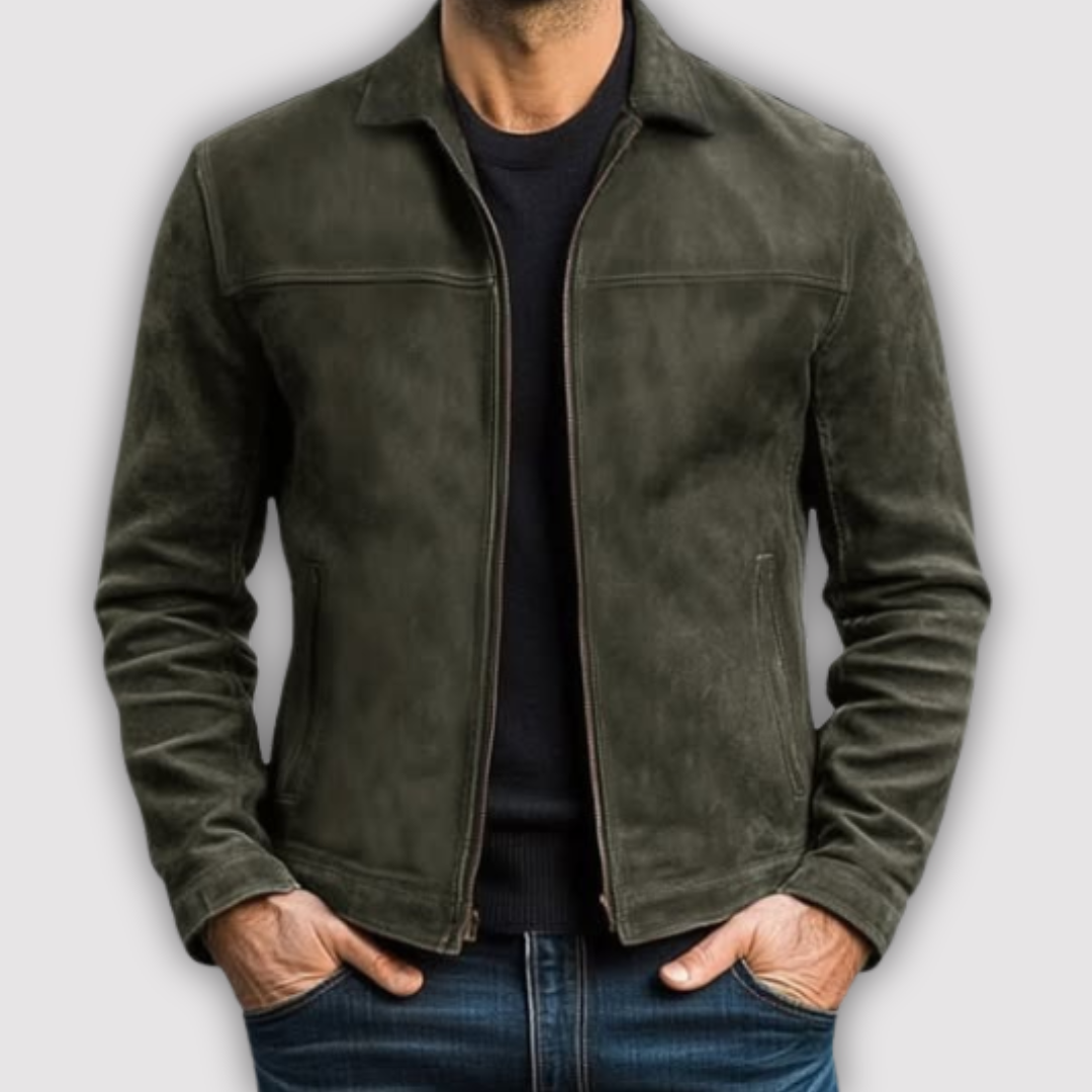 Michael Sydney men's smooth-finish jacket, front view