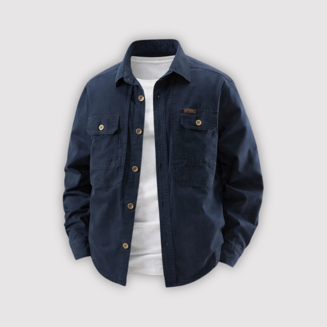 Michael Sydney men's shirt with chest pockets, front view