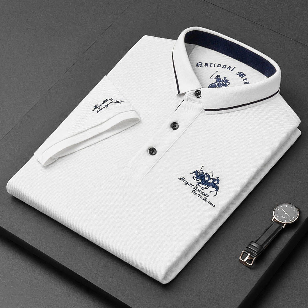Michael Sydney men's slim-fit polo shirt, front view