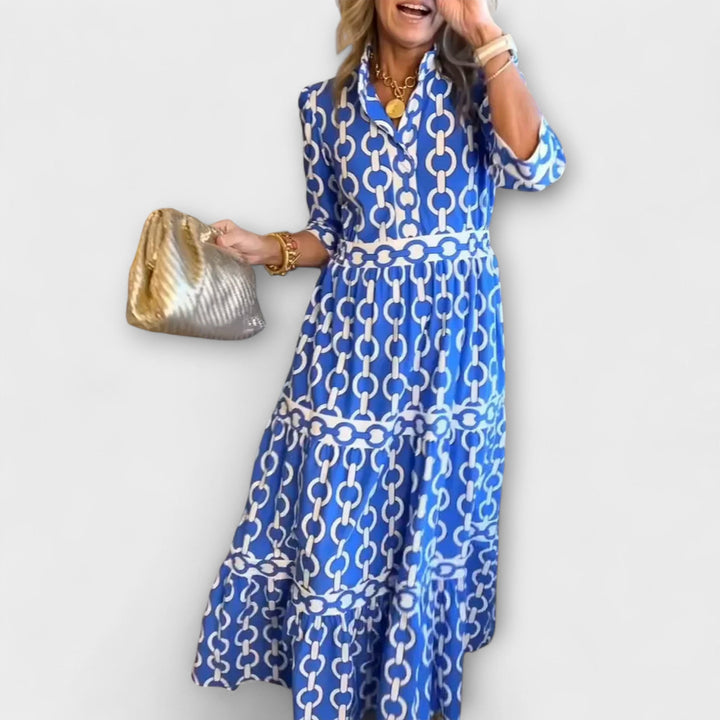 Cleo™ | Chain Print Midi Dress