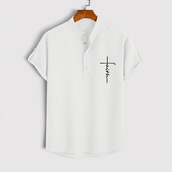 Michael Sydney men's lightweight collared shirt, front view
